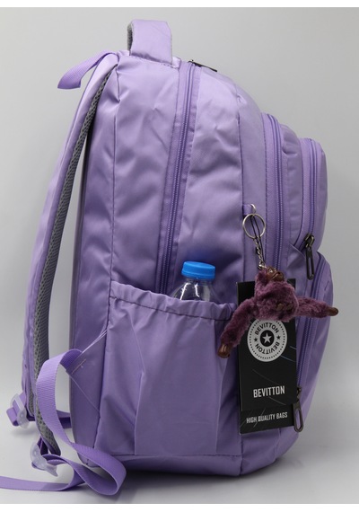 Hafif Suya Dayanıklı Kumaş Okul Sırt Çantası Unisex Okul Çantası 34600 Lila