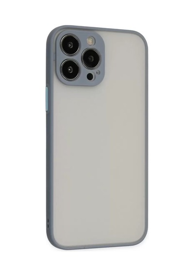 Newface Apple İphone 13 Pro Max Kılıf Montreal Silikon Kapak - Gri