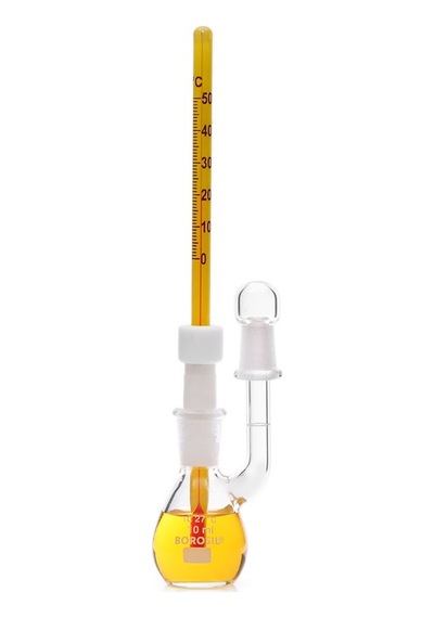 Cam Piknometre 10 Ml - Kalibreli Termometreli - Sertifikalı