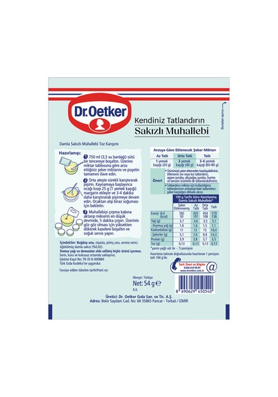 Kendiniz Tatlandırın Sakızlı Muhallebi 54 Gr - 808599286