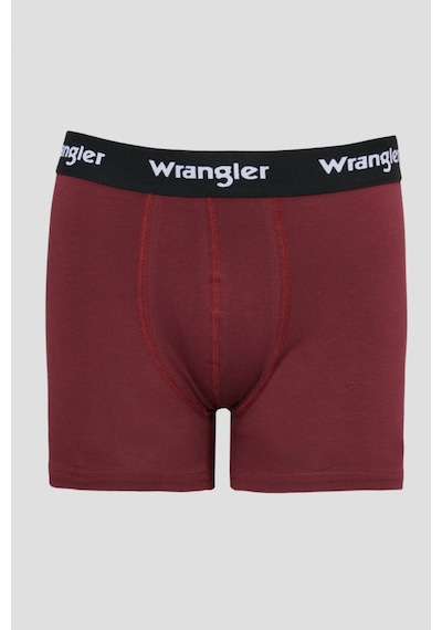 Wrangler Jackhammer Regular Fit Mavi Bordo Gri Melanj Logolu 3'lü Boxer Paketi W222588900 Çok Renkli