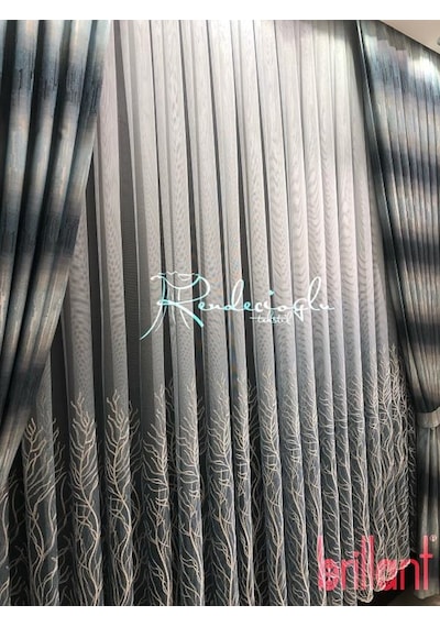 Tül Perde Selvi Desen 0Bdb0011 Kodlu Ürün Brillant Marka Çok Renkli