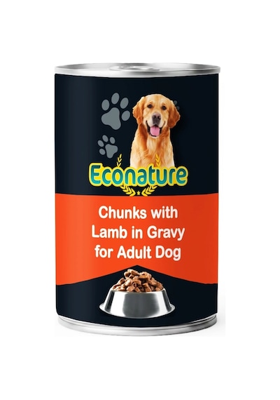 Econature Kuzu Etli Yetişkin Köpek Konservesi 400 Gr