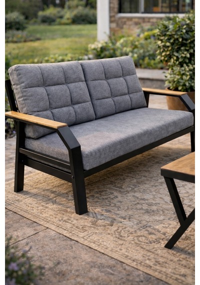 Ard & Garden Kavacık 2+1+1 Masalı Gri Bahçe Oturma Takımı Balkon, Teras, Veranda, Minderli Metal Koltuk Takımı Gri Ard & Garden Kavacık 2+1+1 Masalı Gri Bahçe Oturma Takımı Balkon, Teras, Veranda, Minderli Metal Koltuk Takımı Gri