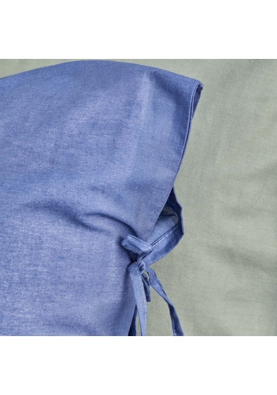 Karaca Home Basic Gri Indigo %100 Pamuk Çift Taraflı Çift Kişilik Gri