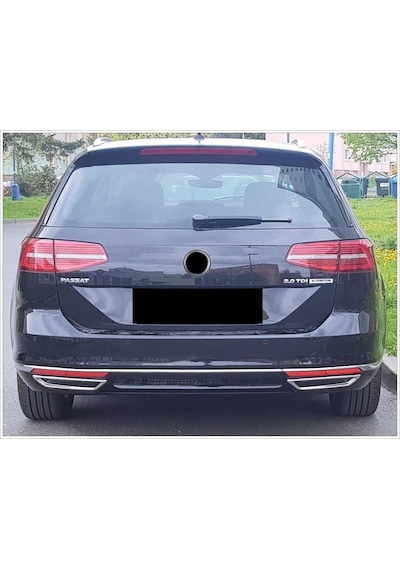 Vw Passat B8 Krom Egzos Çıkış Görünümü Difüzör 2014-2019 P.Çe...