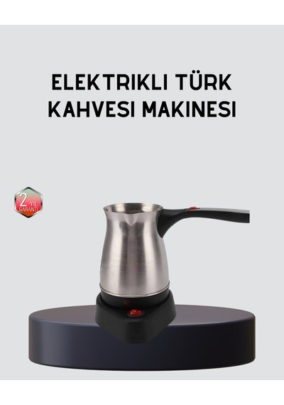 Elektrikli Türk Kahvesi Cezvesi 800w Kablosuz Döner Tabanlı Renkli