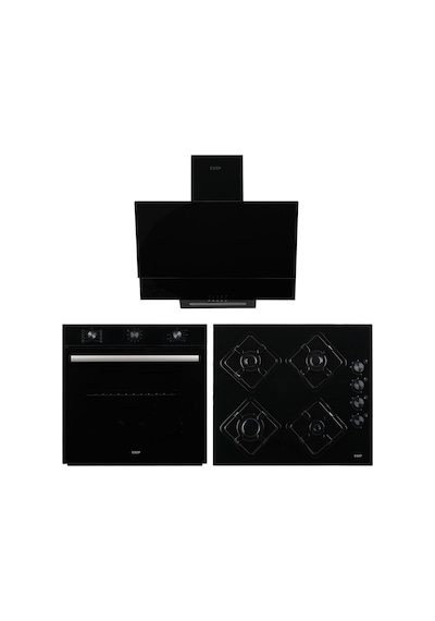 Exep Eco Line EF-240 - EO-320 - ED-401 Siyah Ankastre Set