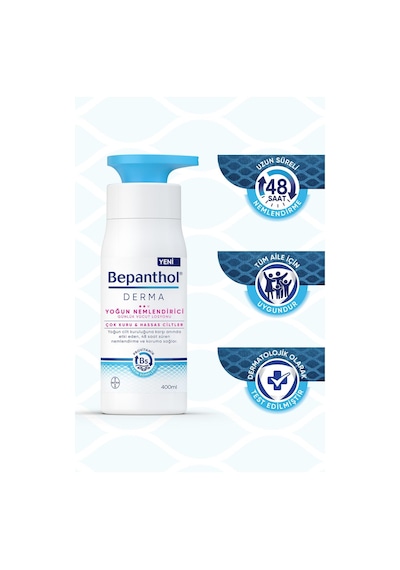 Bepanthol Derma Yoğun Nemlendirici Günlük Vücut Losyonu 400 ML + Yoğun Nemlendirici Losyon 10 x 10 ML