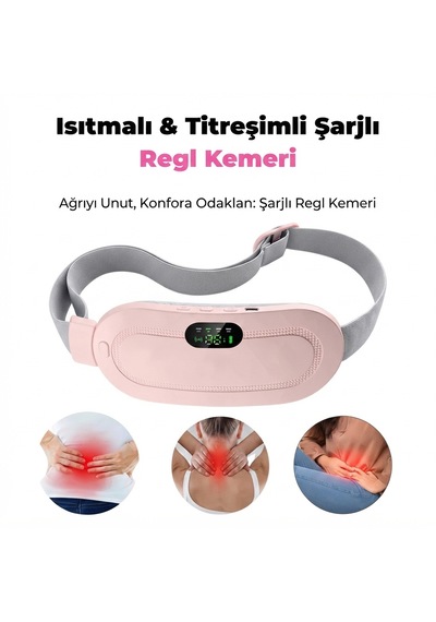 Isıtmalı Şarjlı Masaj Kemeri Ve Titreşimli Regl Kemeri