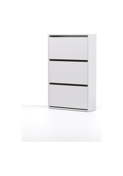 3 Kapaklı Duvara Monte Düşer Kapak Ayakkabılık Y:11 D:24 G:70 / Beyaz
