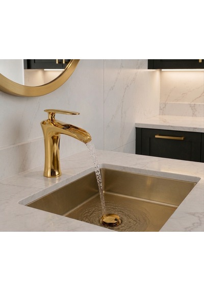 Şelale Gold Lavabo Bataryası Altın - Gold