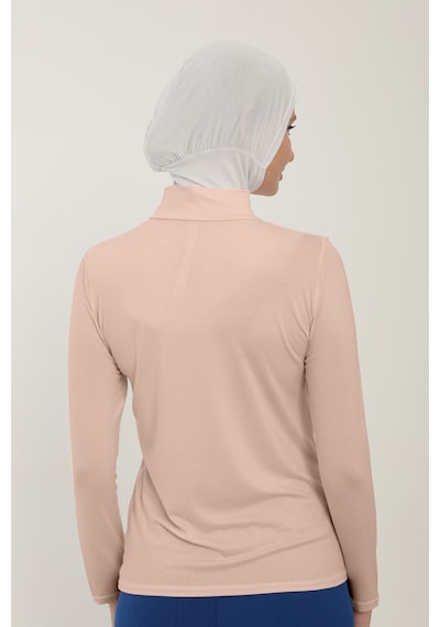 Sonbaharmoda Kadın Uzun Kollu Yarım Balıkçı Yakalı Penye Likralı Body - Bej Bej Sonbaharmoda Kadın Uzun Kollu Yarım Balıkçı Yakalı Penye Likralı Body - Bej Bej
