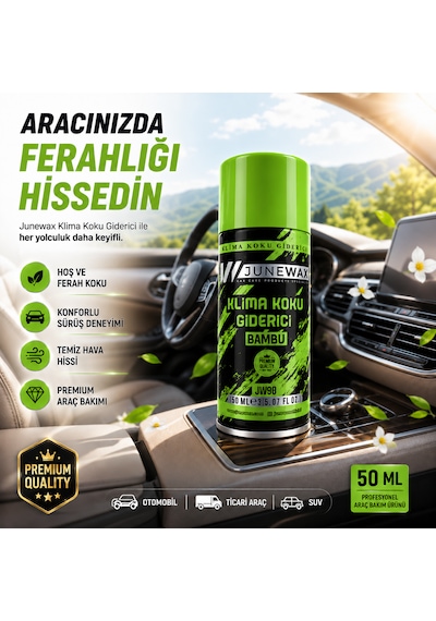 Klima Koku Giderici Bombası 150 Ml - Araç İçi Koku Giderici, Klima Temizleyici, Kalıcı Ferahlık Jeune Mor Koku Yeşil