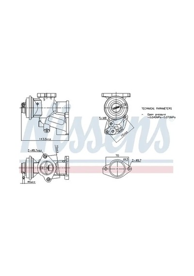 Opel Combo Egr Valfi 1.7 Dti 2001-2005 Y17dt Nıssens 98476