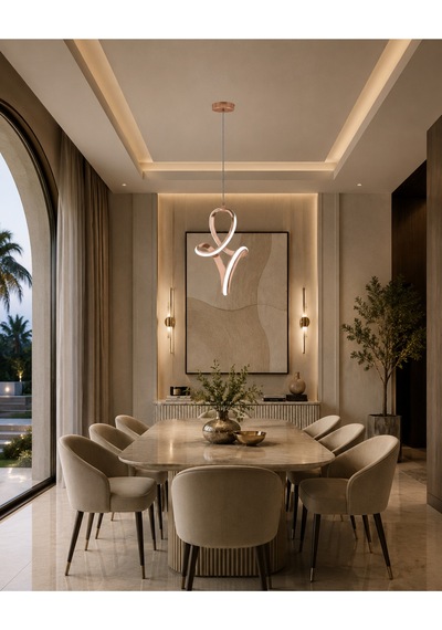 Rana Led Gold Sarkıt Avize,3 Renk Yanabilen Modern Avize,salon Led Avize