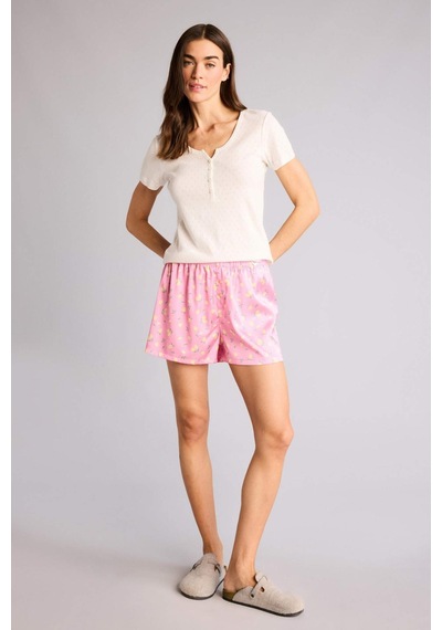 Defacto Regular Fıt Kısa Boy Saten Alt G8169ax26smpn46 Pembe-pn46