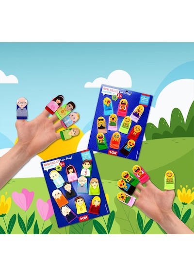 2 Set - 20 Parça Tox Emojiler Ve Aile Bireyleri Parmak Kukla T106