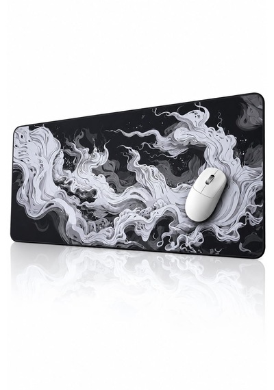 Razador Monochrome Flow 90x40 Cm Xxl Gaming Profesyonel 1. Sınıf Oyuncu Mouse Pad Kaymaz Taban 4 Mm Mousepad