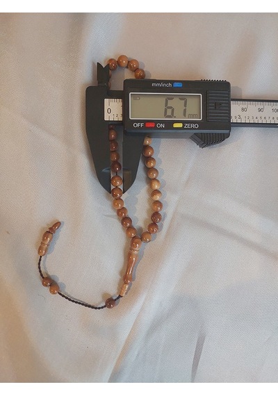 7 Mm Zarif Kesim Kuka Tesbih - 33'lü Sistemli Ve Minyatür Tasarım 15 Cm