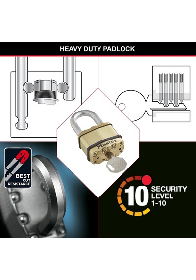 Master Lock Ağır Hizmet Tipi Asma Kilit Tuş Kilidi Lamine Çeli