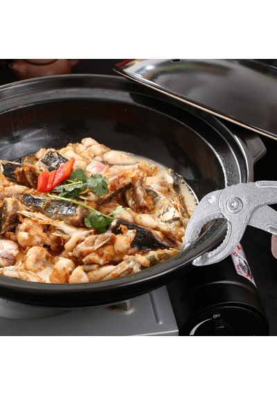 Dayanıklı Mutfak Kelepçesi - Casseroles Ve Koreli Tencereler İçin Ölçekli Ölçekli Yiyecek Klibi Çok Renkli