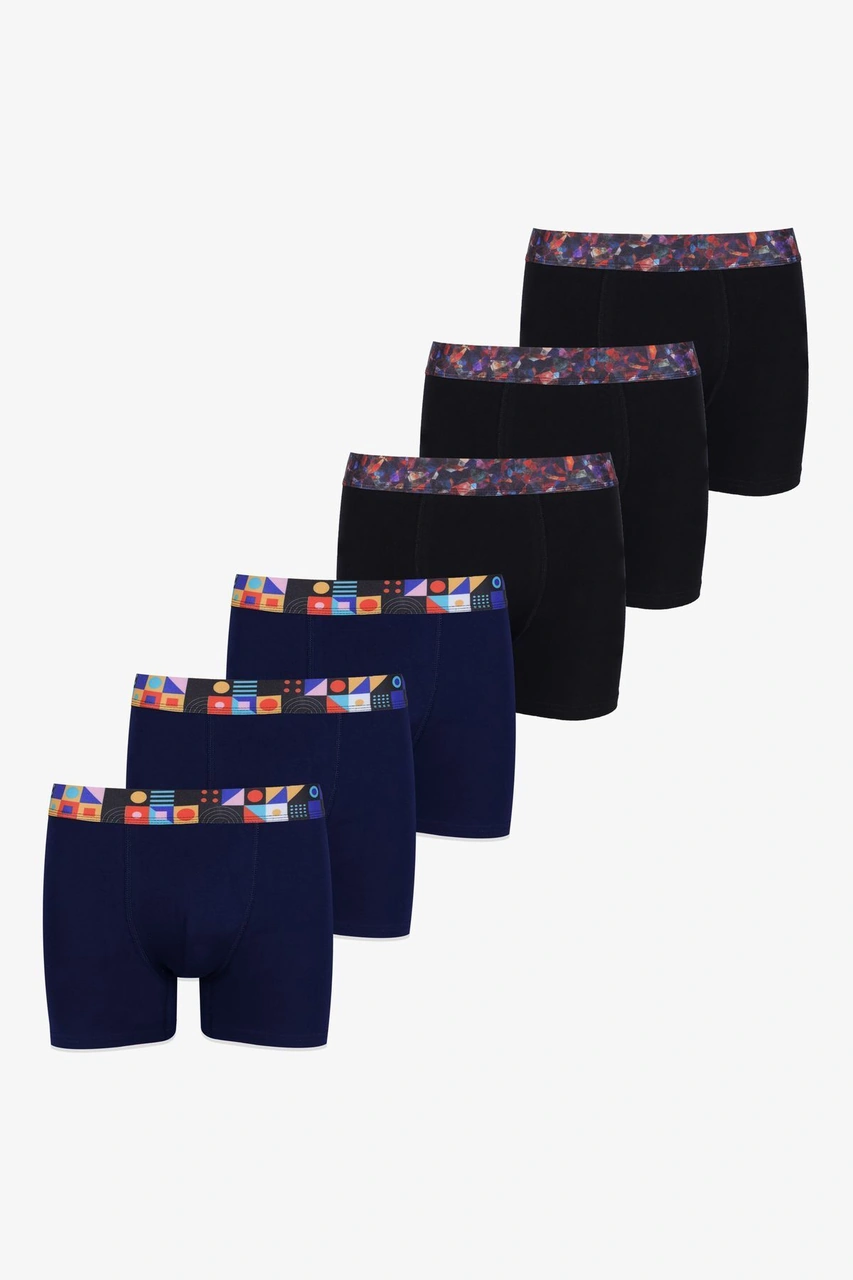 Koza İç Giyim Erkek 6'lı Pamuklu Likralı Boxer Ko9003bx-34 Ko9003bx-34