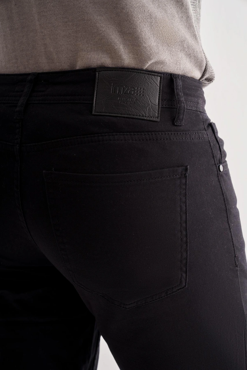 İmza Siyah Casual Slim Fit 5 Cep Düz Paça Pantolon 1003255320 Siyah