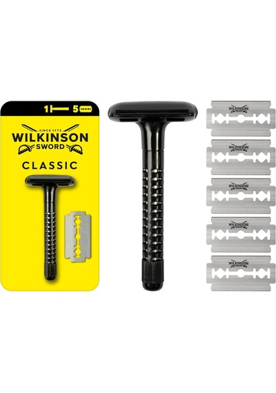 Klasik Tıraş Bıçağı Makinesi Ve 5 Yedek Bıçak 1 Paket 1 X 0.400 G