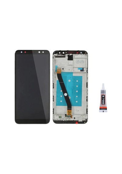Huawei Mate 10 Lite Çıtalı Siyah Uyumlu Ekran Lcd Dokunmatik B7000 15ml Yapıştırıcı İle Beraber Yc