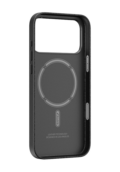 Apple Uyumlu iPhone 17 Pro Kılıf M-safe Şarj Özellikli Polimerik Deri Raptic Urban Nano Kapak Siyah