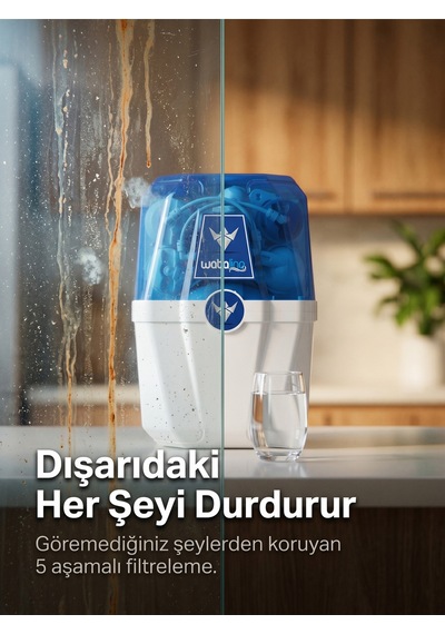 Flora Pompalı 2,2 Galon 8 Litre Tezgah Altı Su Arıtma Cihazı