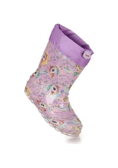Kiko Kids Unicorn Su Geçirmez Kız Çocuk Yağmur Çizmesi Lila - Turkuaz Lila - Turkuaz