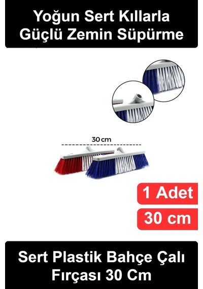 Çalıfırçası Bahçe Çalı Fırçası Sert Plastik Renkli Kıllı 30 Cm Dış Mekan Teras Balkon Sokak Garaj Z