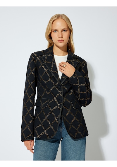 Koton Blazer Ceket Parlak Desenli Kruvaze Düğmeli Cepli Lacivert Desenli 5wak50190uw Lacivert Desenli Lacivert Koton Blazer Ceket Parlak Desenli Kruvaze Düğmeli Cepli Lacivert Desenli 5wak50190uw Lacivert Desenli Lacivert