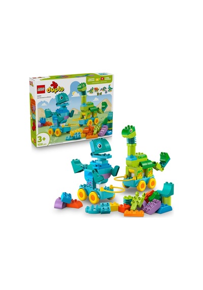 Duplo Kasabası 3 Ü 1 Arada Tekerlekli Dinozorlar 10451