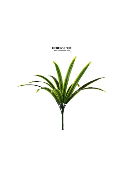 Yapay Bitki Drasena Dracena Demet Sarı Yeşil 50 Cm