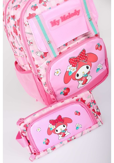 X Dekomus Lisanslı My Melody Sweet Berry Collection Büyük Boy Okul Çantası Ve Kalem Çantası Seti Açık Gri