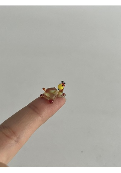 El Yapımı Mini Murano Cam Kaplumbağa Biblo A103-01