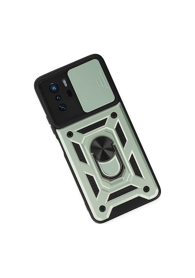 Xiaomi Poco X3 Gt Uyumlu Kılıf Pars Lens Yüzüklü Silikon - Yeşil