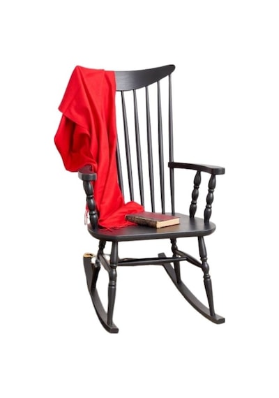 Willlow Rocker Ahşap Sallanır Sandalye Siyah