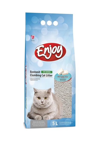 Enjoy Bentonit İnce Taneli Kedi Kumu 10 Lt Marsilya Sabunlu