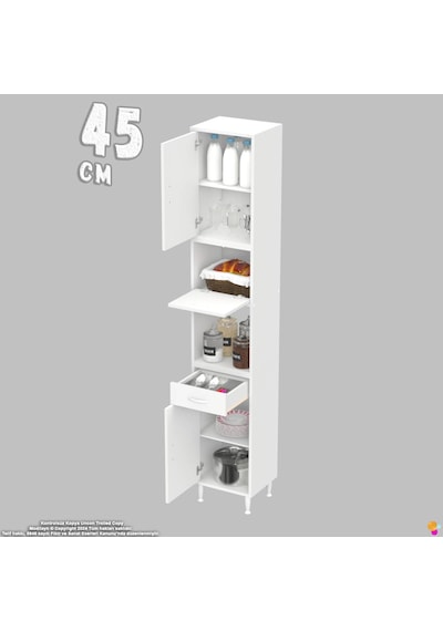 Modilayn Ece Fırın Bölmeli Çok Amaçlı Dolap Kapaklı Çekmeceli - Mutfak Ve Kahve Düzeni 45 Cm Beyaz Modilayn Ece Fırın Bölmeli Çok Amaçlı Dolap Kapaklı Çekmeceli - Mutfak Ve Kahve Düzeni 45 Cm Beyaz