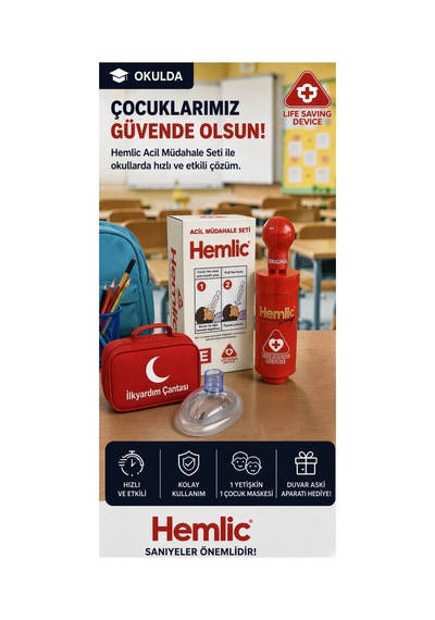 20 Parça Acil Durum İstasyonu - İlk Yardım Seti + Heimlich Manevra Cihazı
