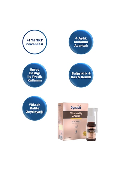 Dynavit Vitamin D3 400IU Sprey 20 ML