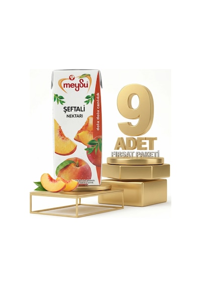 Meysu Nektar Şeftali 9x200 Ml
