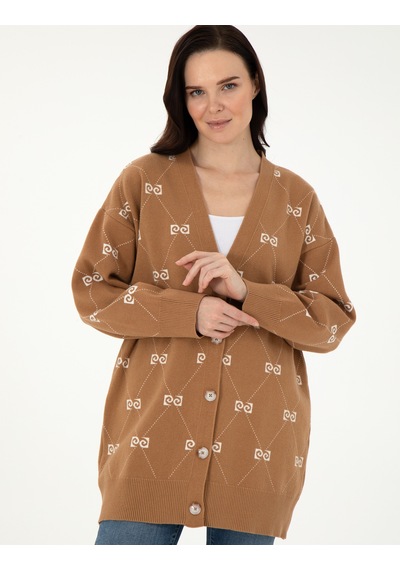 Pierre Cardin Kadın Camel Hırka Triko 50290627-vr015 Camel