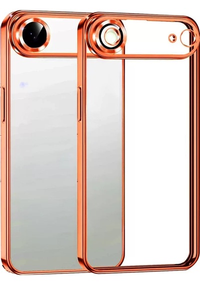 Apple iPhone Uyumlu 17 Air Razer Lensli Silikon - Turuncu Çok Renkli