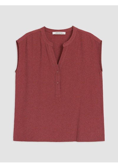 Lcw Everyday Bordo Kaçık Yaka Dokulu Bluz
