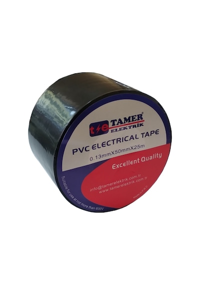 0.13Mm X 50Mm (5Cm)X25M Geniş Pvc Elektrik Izolasyon/Yalıtım Band (327525209)